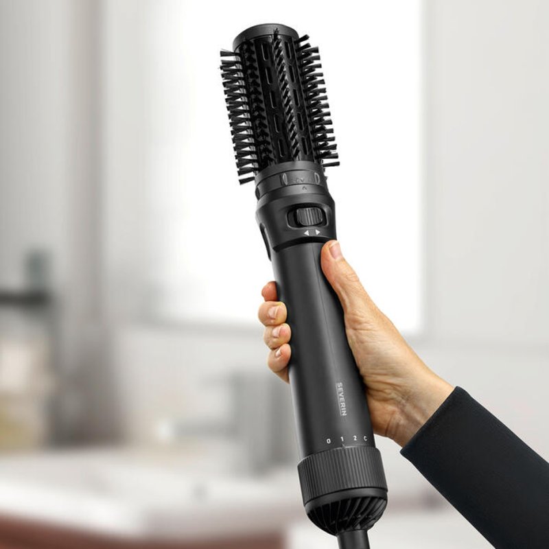 SEVERIN brosse soufflante chauffante WL 0241, anthracite/noir, 1000 watts